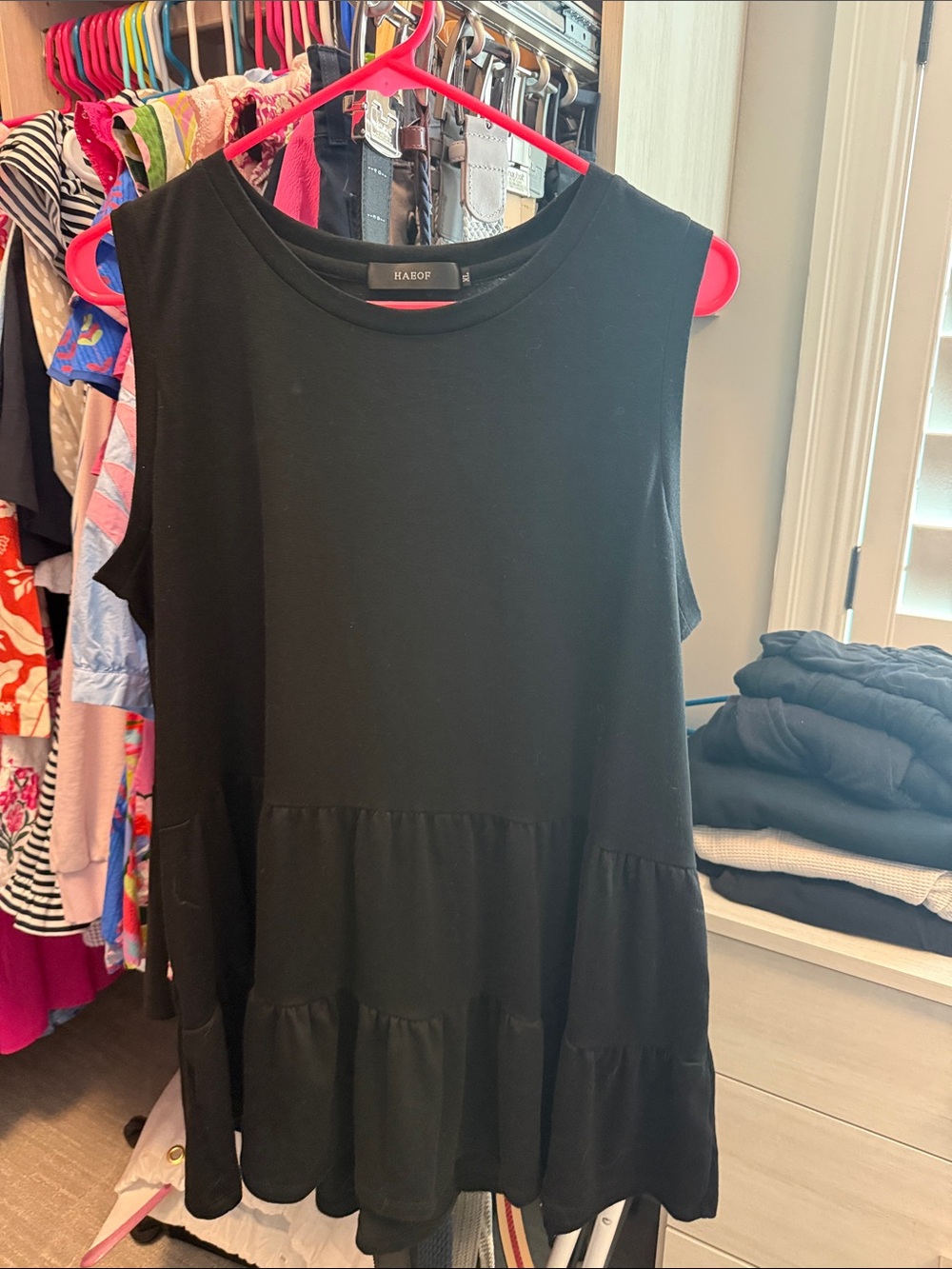 Babydoll Tank Top - Black -